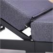 LeisureMod Chelsea Aluminum Patio Chaise Lounge Chair With Blue Cushions
