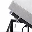 LeisureMod Chelsea Aluminum Patio Chaise Lounge Chair With Light Gray Cushions