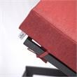 LeisureMod Chelsea Aluminum Patio Chaise Lounge Chair With Red Cushions