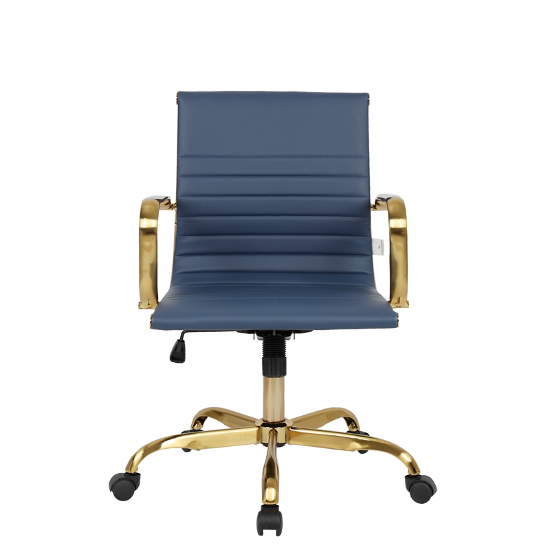 blue gold desk chair