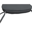 LeisureMod Modern Dining Chair Fabric Cushions With Ties in Dark Gray