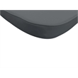 LeisureMod Modern Dining Chair Fabric Cushions With Ties in Dark Gray