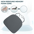 LeisureMod Modern Dining Chair Fabric Cushions With Ties in Dark Gray