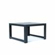 LeisureMod Chelsea 5-Piece Red Armless Patio Chairs and Coffee Table Set