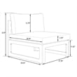LeisureMod Chelsea 5-Piece Red Armless Patio Chairs and Coffee Table Set