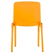 LeisureMod Murray Mid-Century Modern Dining Side Chair in Transparent Orange
