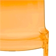 LeisureMod Murray Mid-Century Modern Dining Side Chair in Transparent Orange