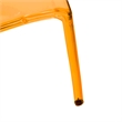 LeisureMod Murray Mid-Century Modern Dining Side Chair in Transparent Orange