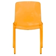 LeisureMod Murray Mid-Century Modern Dining Side Chair in Transparent Orange
