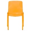 LeisureMod Murray Mid-Century Modern Dining Side Chair in Orange Set of 2