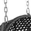 LeisureMod Outdoor Charcoal Wicker Hanging Double Egg Swing Chair in Taupe