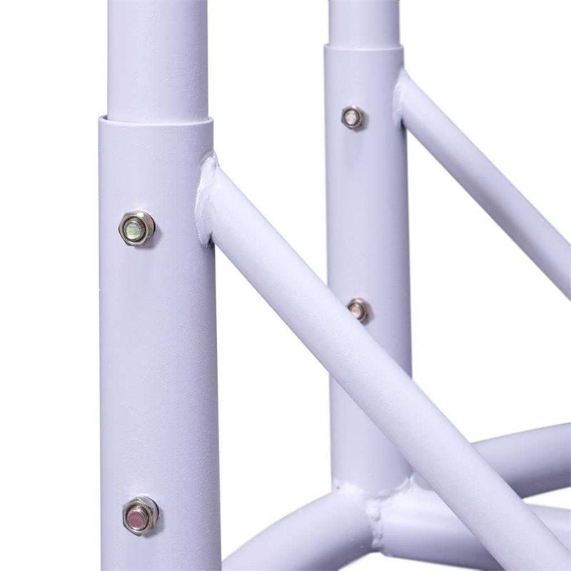 LeisureMod Outdoor White Wicker Hanging Double Egg Swing Chair in Beige