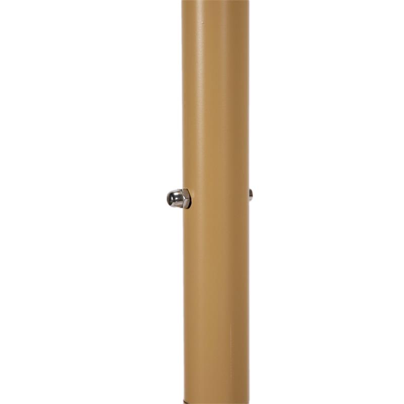 LeisureMod Mendoza Light Brown Wicker Patio Double Swing Chair in Black