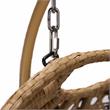 LeisureMod Mendoza Light Brown Wicker Patio Double Swing Chair in Cherry