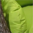 LeisureMod Beige Wicker Patio Egg Swing Chair with Stand in Light Green