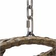 LeisureMod Beige Wicker Patio Egg Swing Chair with Stand in Light Green