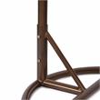 LeisureMod Beige Wicker Patio Egg Swing Chair with Stand in Light Green