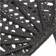 LeisureMod Charcoal Wicker Patio Egg Swing Chair with Stand in Beige