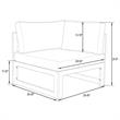 LeisureMod Chelsea 5-Pc Loveseats and Coffee Table Set with Light Grey Cushions
