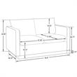 LeisureMod Nervo Modern Velvet Loveseat With Gold Base In Light Gray