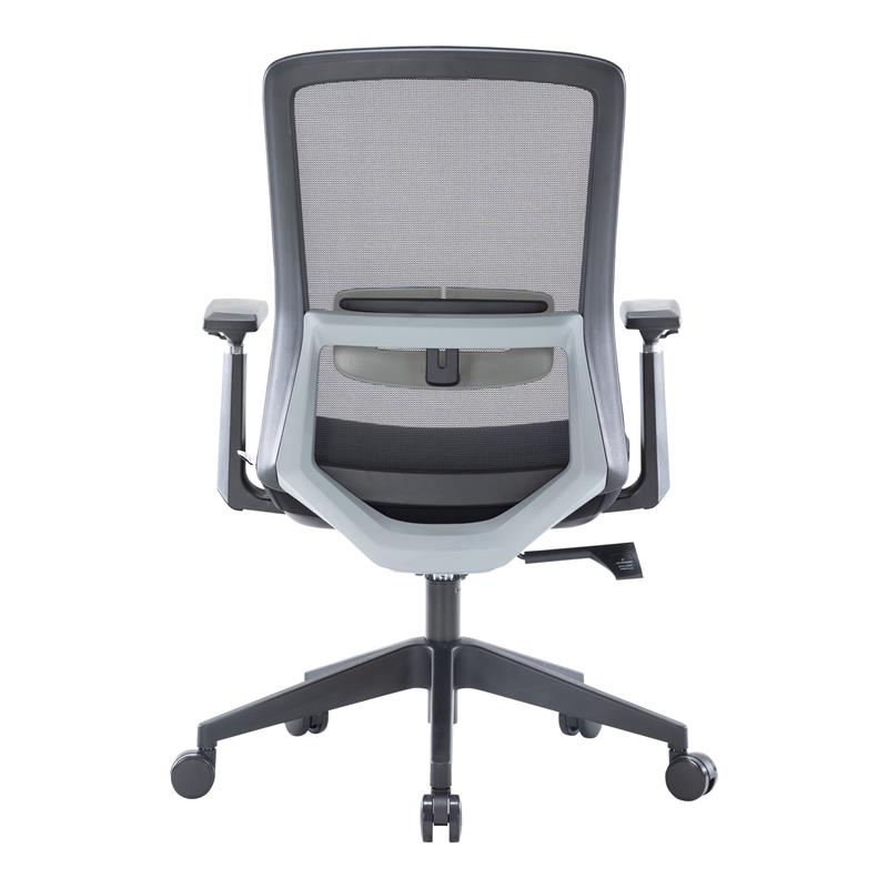LeisureMod Ingram Office Task Chair with Adjustable Armrests in Black