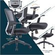 LeisureMod Ingram Office Task Chair with Adjustable Armrests in Black