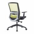 LeisureMod Ingram Modern Office Task Chair with Adjustable Armrests in Green