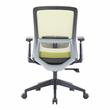 LeisureMod Ingram Modern Office Task Chair with Adjustable Armrests in Green