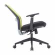 LeisureMod Ingram Modern Office Task Chair with Adjustable Armrests in Green