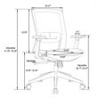 LeisureMod Ingram Modern Office Task Chair with Adjustable Armrests in Green