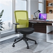 LeisureMod Ingram Modern Office Task Chair with Adjustable Armrests in Green