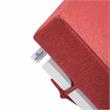 LeisureMod Chelsea Aluminum Outdoor Chaise Lounge Chair With Red Cushion