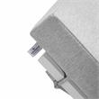 LeisureMod Chelsea Aluminum Outdoor Chaise Lounge Chair With Light Grey Cushion