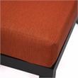 LeisureMod Hamilton 6-Peice Patio Conversation Set with Cushions in Orange