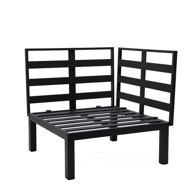 LeisureMod Hamilton 6-Peice Patio Conversation Set with Cushions in Orange