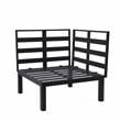LeisureMod Hamilton 6-Peice Patio Conversation Set with Cushions in Orange