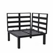 LeisureMod Hamilton 7-Peice Patio Conversation Set with Firepit Table in Red