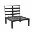 LeisureMod Hamilton 7-Peice Patio Conversation Set with Firepit Table in Red
