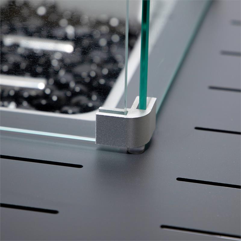 LeisureMod Hamilton 7-Peice Patio Conversation Set with Firepit Table in Red