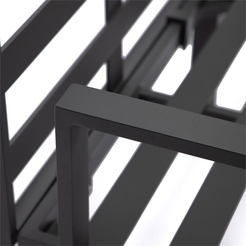 LeisureMod Hamilton 7-Peice Patio Conversation Set with Firepit Table in Red