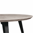 LeisureMod Ravenna Round Sunbleached Grey Wood 47