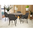 LeisureMod Ravenna Round Weathered Oak Wood 47