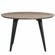 LeisureMod Ravenna Round Weathered Oak Wood 47