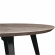LeisureMod Ravenna Round Weathered Oak Wood 47