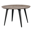 LeisureMod Ravenna Round Weathered Oak Wood 47