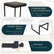 LeisureMod Quincy Quilted Stitched Leather Bar Stools in Gray