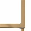 LeisureMod Quincy Stitched Leather Gold Metal Bar Stools set 2 in Charcoal Black
