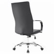 LeisureMod Sonora Modern High-Back Leather Conference Office Chair in Black