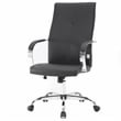 LeisureMod Sonora Modern High-Back Leather Conference Office Chair in Black