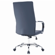 LeisureMod Sonora Modern High-Back Leather Conference Office Chair in Navy Blue